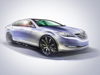 Hyundai genesis,Hyundai concept. Наверно, корейцы без ума от&nbsp;Toyota Camry и&nbsp;считают её&nbsp;формы идеальными. Поэтому нельзя не&nbsp;отметить сходства концепта Genesis с&nbsp;популярной «японкой».