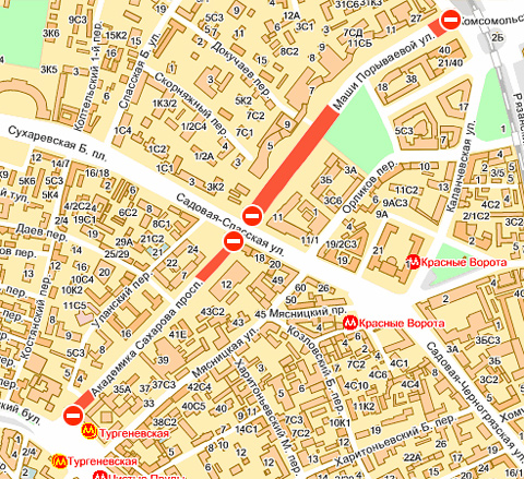 Карта метро красные ворота на карте москвы