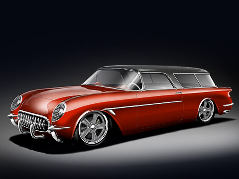 Chevrolet nomad. Со&nbsp;слов специалистов ателье Superior Glass Works, интерьер автомобиля будет полностью копировать убранство исходного Корвета середины 50-х годов.