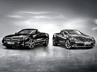 Mercedes sl,Mercedes slk. Колёса AMG диаметром 19&nbsp;дюймов, украшающие родстер Mercedes SL&nbsp;Night Edition, можно заказать и&nbsp;для обычных модификаций.