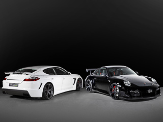 Porsche 911,Porsche panamera. Двухдверка Techart GTStreet комплектуется доработанной шестиступенчатой «механикой» и&nbsp;под полным дросселем развивает 345&nbsp;км/ч.