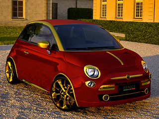 Fiat 500. Запредельно стилизованный компакт будет окрашиваться в&nbsp;один из&nbsp;двух эффектных цветов&nbsp;— тёмно-красный или жемчужно-белый.