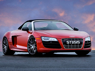 Audi r8,Audi r8 spyder. Автомобили Audi, усовершенствованные бюро STaSIS, продаются во&nbsp;многих дилерских центрах немецкой компании на&nbsp;территории США. В&nbsp;качестве бонуса покупатели получают четырёхлетнюю гарантию.