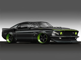 Ford mustang. Двухдверка Mustang 1969&nbsp;RTR-X получит регулируемые амортизаторы JRI и&nbsp;шестиступенчатую «механику» от&nbsp;спорткара Mustang 302&nbsp;Boss.