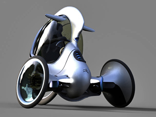 Citroen e-3pod,Citroen concept. Трёхколёсный концепт E-3POD Antistatic&nbsp;— одноместное транспортное средство для недальних поездок.