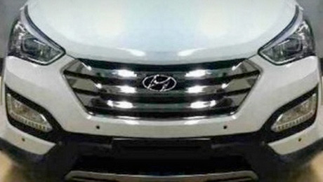 Hyundai santa fe,Hyundai ix45. Шпионские фотографии были сделаны на корейском заводе компании.