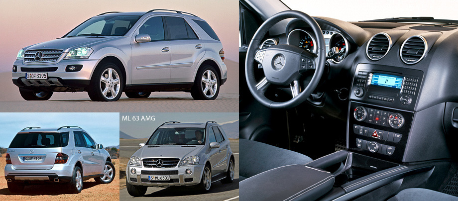             Второе поколение паркетника ML (W164) было представлено в 2005 году в рамках мотор-шоу в Детройте. Автомобиль подрос в размерах: по сравнению с предшественником он стал на 15 см длиннее и на семь сантиметров шире. Экстерьер стал более агрессивным. Новая модель предлагалась в двух различных вариантах. Базовым был кроссовер с пружинной подвеской, постоянным полным приводом и модернизированной электронной противобуксовочной системой 4-ETS. Продвинутым считался внедорожный вариант Pro Off-Road с пневмоподвеской Airmatic (четыре фиксированных положения кузова, максимальный клиренс 291 мм), дополнительной раздаточной коробкой с понижающим рядом и блокировкой центрального и заднего дифференциалов. Пополнилась и моторная линейка: в неё вошли новый V6 3.5 мощностью 272 л.с. и два турбодизеля V6 для версий ML 280 CDI (190 л.с., 440 Н•м) и ML 320 CDI (224 л.с., 510 Н•м). Все двигатели агрегатировались с новым «автоматом» 7G-Tronic. В 2006 году появилась «заряженная» модификация ML 63 AMG: двигатель V8 6.2 развивал 510 л.с., разгоняя машину с места до 100 км/ч всего за пять секунд. Рестайлинг 2009 года был малозначительным, но тогда же появилась гибридная модификация кроссовера с бензиновой «шестёркой» 3.5 и электромотором.
