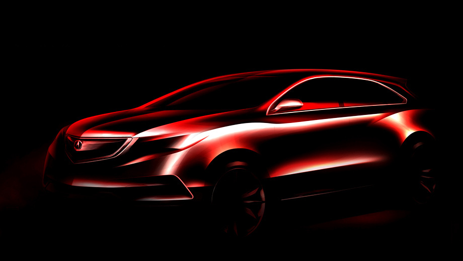 Acura mdx. Какой будет серийная версия Акуры MDX, пока представить себе сложно. Однако видно, что революции во внешнем облике ждать не стоит. Преемственность в дизайне, несмотря на смену концепции, сохранится.