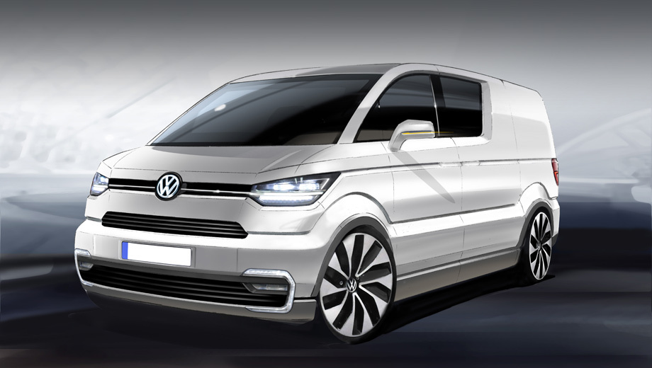 Volkswagen e-co-motion. Несмотря на явное фамильное сходство с коммерческими фургончиками Volkswagen, концепт не связан ни с одной конвейерной моделью.