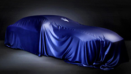 Maserati ghibli. Пока это единственное официальное изображение новинки. Как будет выглядеть седан, мы узнаем уже совсем скоро.