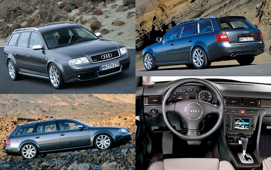             Первое поколение Audi RS6 (C5) выпускалось с 2002 по 2004 год. В её основе — двигатель V8 объёмом 4,2 л с двойным турбонаддувом. Базовая версия развивала 450 л.с. и 560 Н•м, а разгон до сотни занимал 4,6 с. Позже появилась модификация RS6 Plus: крутящий момент не изменился, а мощность выросла до 480 л.с. «Шестёрка» стала первой RS-моделью, предлагавшейся в кузове не только универсал, но и седан. Также на автомобиле появились активные амортизаторы Dynamic Ride Control. Поскольку машина была на 200 с лишним кило тяжелее предшественниц, относящихся к младшему классу (снаряжённая масса RS6-седана — 1840 кг), в качестве коробки предлагался пятиступенчатый «автомат». Было продано около 7 тысяч машин.
