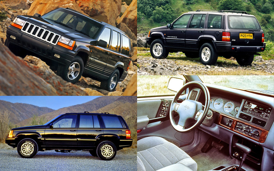             Во внедорожнике Jeep Grand Cherokee первого поколения (индекс ZJ) от «носа» до «хвоста» было 4488 мм (4501 мм после рестайлинга), а ширина составляла 1758 мм (1760). Его особенность — инновационная по тем временам конструкция несущего кузова UniFrame с интегрированными силовыми элементами, функционально заменяющими раму. Двигателей для Grand Cherokee предлагалось четыре. Базовой являлась рядная 180-сильная «шестёрка» 4.0, а венчал гамму могучий V8 5.9 мощностью 250 л.с. Коробки передач — пятиступенчатая «механика» Aisin и несколько видов четырёхдиапазонных «автоматов». А Европе был адресован дизельный Grand Cherokee 2.5 d, укомплектованный итальянским мотором VM Motori и ручной КП. Такие машины собирались на заводе Steyr в Граце в количестве 35 тысяч штук в год. Помимо Австрии автомобиль собирали в США (Детройт) и Аргентине (Кордова). Подвеска внедорожника могла быть только зависимой, с неразрезными мостами спереди и сзади, подвешенными на пружинах. А вот полноприводная трансмиссия предлагалась, что называется, на любой вкус и кошелёк. Кроме заднеприводных модификаций для внутреннего рынка был Grand Cherokee с жёстко подключаемым передком (система Command-Trac), с дифференциальным приводом Selec-Trac и вискомуфтой в приводе передней оси (Quadra-Trac). За семь лет выпуска, с 19 апреля 1992 года по май 1998-го, Jeep Grand Cherokee первого поколения разошёлся тиражом чуть менее полутора миллионов экземпляров.
