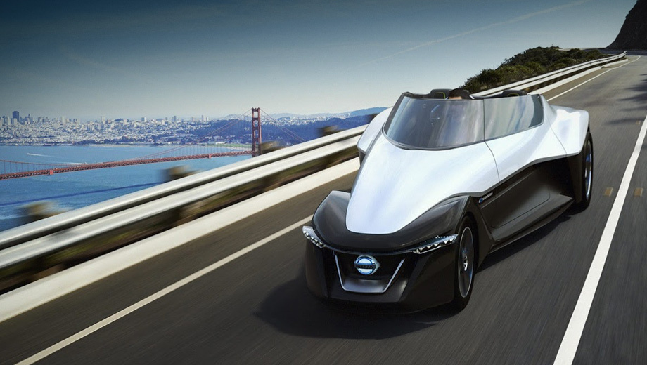 Nissan bladeglider. Серийная версия шоу-кара станет первой моделью Ниссана с электромоторами, которые будут установлены в задних колёсах.