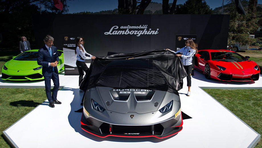 Lamborghini huracan,Lamborghini huracan super trofeo. Двухдверка Huracan LP 620-2 Super Trofeo дебютировала в Калифорнии на шоу The Quail, A Motorsports Gathering.