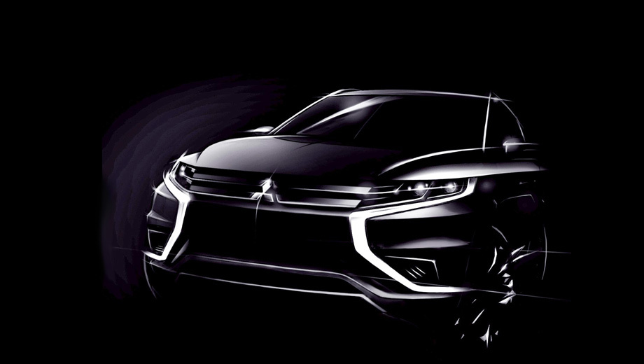 Mitsubishi outlander,Mitsubishi outlander phev. Внешность нового шоу-кара выдержана в корпоративной стилистике последних концептов марки Mitsubishi.