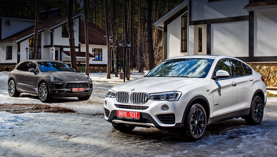 Bmw x4,Porsche macan. В России BMW X4 продаётся в пяти вариантах за 2,74–3,2 млн рублей, а Macan предлагается в версии S за 3,4 млн рублей и Turbo за 4,9 млн.