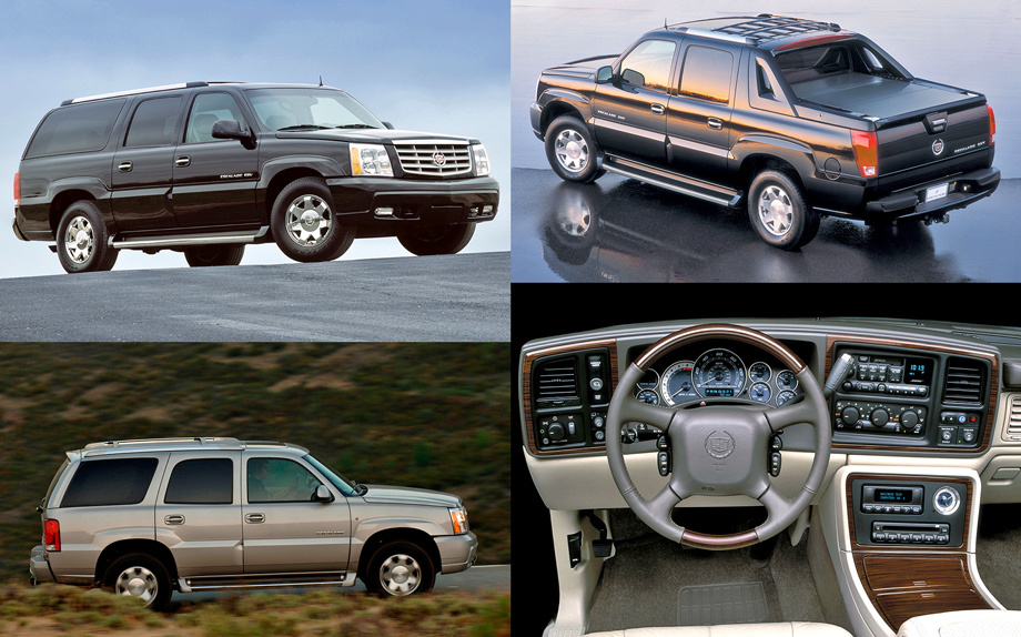 Запуск <a href="http://www.drive.ru/chevrolet/news/2006/01/12/4088/tsivilizatsiya_nastupaet.html" target="_blank" rel="noopener" class="c-link">второго поколения</a>, оформленного в новом фирменном стиле Art and Science, был отложен. «Родственники» Tahoe/Suburban/Yukon 2002 модельного года, построенные на той же платформе GMT800, были показаны в 2000-м. А новый Escalade дебютировал в январе 2001-го. Версий стало три: семи- и восьмиместные универсалы длиной 5,05 и 5,57 м (ESV) и пикап EXT. Базовая модификация до 2005 года оснащалась мотором Vortec V8 5.3 по «имени» LM7 (285–299 л.с.) и задним приводом. Альтернативный шестилитровый HO Vortec V8 LQ9 развивал 350 л.с., который можно было выбрать с задним или постоянным полным приводом. Четырёхступенчатый «автомат» остался прежним, как и «раздатка» с демультипликатором. Почти не изменилась и масса, хотя разгон до 60 миль/ч сократился до восьми секунд. Подвески сохранили старую схему, но получили систему автоматической регулировки клиренса, выросшего до 270 мм.