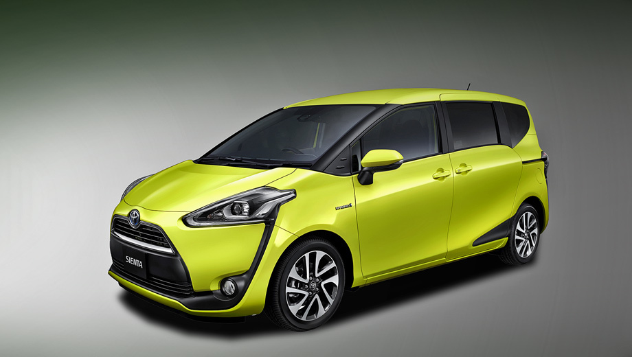 Toyota sienta. Компактвэн доступен в восьми цветах кузова, включая новый оттенок Air Yellow (на фото).