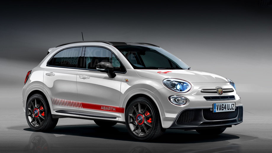 Fiat 500x,Fiat spyder. Основными конкурентами новинки в бюро Abarth считают Nissan Juke Nismo RS и Mini Countryman JCW. Официальных изображений автомобиля пока нет, перед вами рендеры, подготовленные изданием Auto Express.