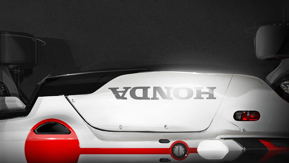 Honda concept,Honda project 2&4,Honda civic,Honda hr-v,Honda cr-v. Только лишь по одному тизеру сложно представить внешность шоу-кара Project 2&4. Обратите внимание на открытые колёса.