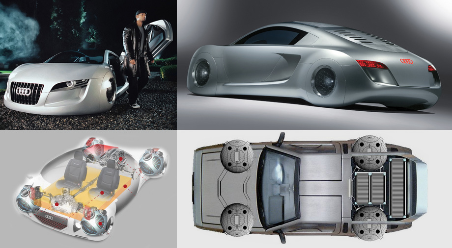 Роботы audi. 2004: Audi RSQ. Audi RSQ Я робот салон. Автомобиль с шарообразными колесами. Автомобили будущего с шарообразными колесами.