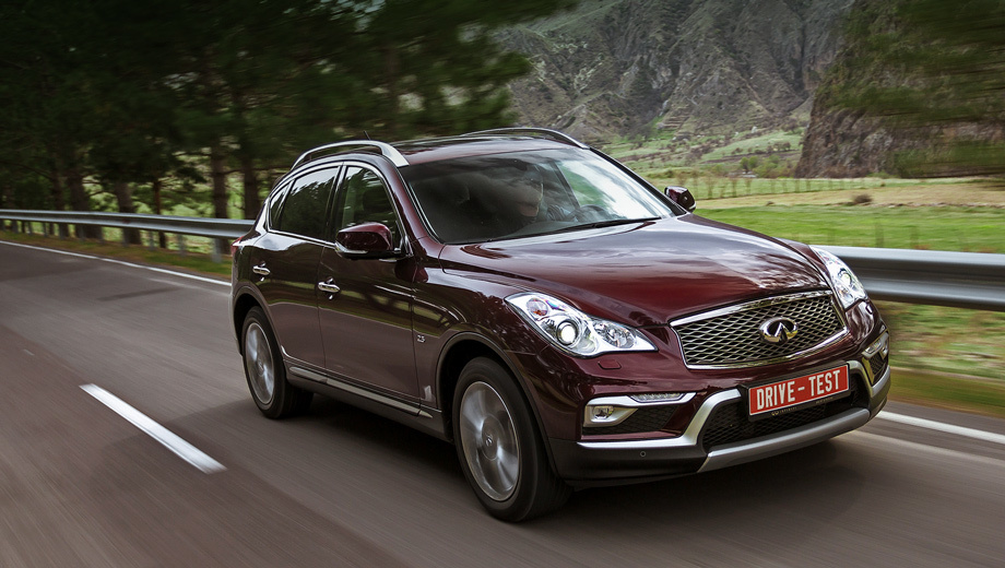 Infiniti qx50. Официально модели Infiniti в Грузии не продаются, поэтому её карт в штатной навигации нет (едем по приложению на планшете). Российские цены были объявлены в марте: от 2 479 600 до 2 692 900 рублей. Дорестайлинговый паркетник в 2015 году нашёл у нас 923 покупателя.