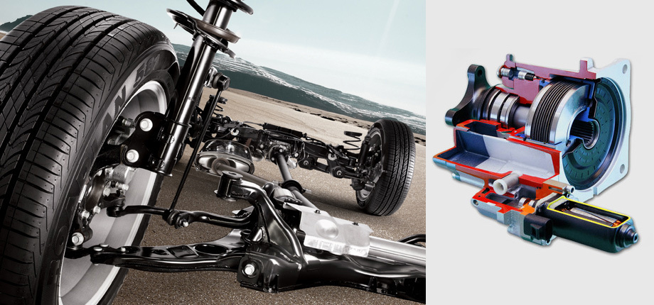             Платформа кроссовера Grand Santa Fe используется для нескольких моделей Hyundai-KIA. Например, передние стойки McPherson с подрамником — как у <a href="/e/CaXQQEAAV0o" class="c-link">i40</a>, задняя многорычажка c увеличенными сайлент-блоками — как у обновлённого Kia Sorento. В отличие от обычного Santa Fe привод Гранда — только полный, с электрогидравлической муфтой Dynamax, как у моделей <a href="https://www.drive.ru/hyundai/shortnews/2010/03/31/3255394.html" target="_blank" rel="noopener" class="c-link">ix35</a> и <a href="https://www.drive.ru/kia/drive-test/2010/04/08/3273229/v_zdorovom_tele.html" target="_blank" rel="noopener" class="c-link">Sorento</a>.
