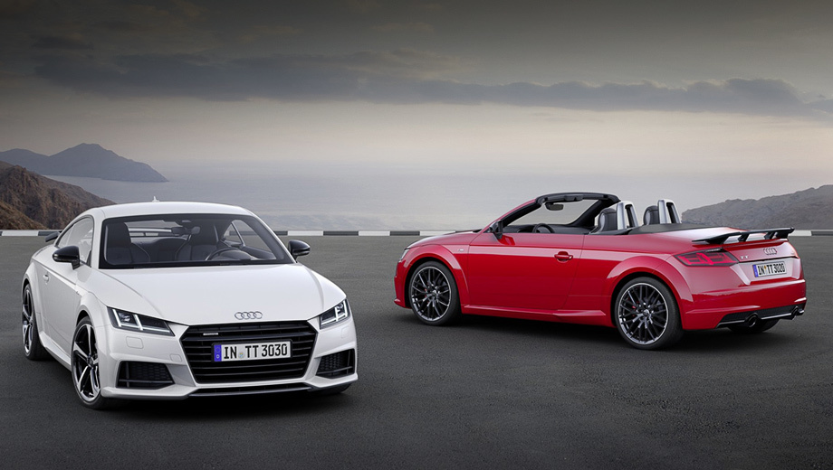 Audi tt. Для купе и родстеров в этом исполнении доступны следующие цвета кузова: красный, серый, белый и голубой.
