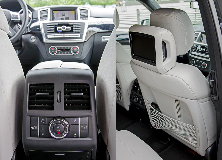             У задних пассажиров могут быть индивидуальные мониторы мультимедийной системы, но температурная зона климат-контроля — одна на всех.
