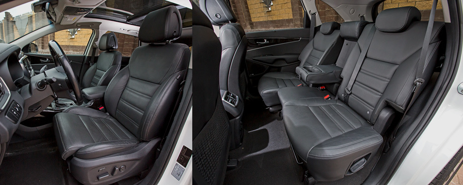             Кресло водителя в Kia — с памятью регулировок. Части второго ряда сдвигаются на 270 мм вперёд. На задних боковых окнах во всех версиях, кроме начальной, — выдвижные шторки.
