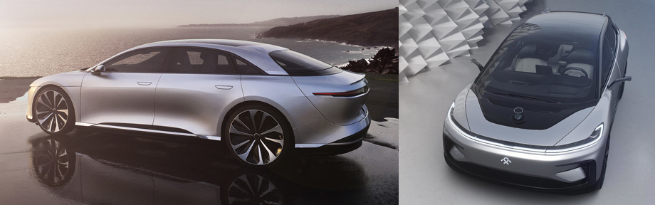 Потенциальный соперник Теслы S — седан <a href="/e/BmbywEAABcU" class="c-link">Lucid Air</a> от Lucid Motors (батарея 100 или 130 кВт•ч, запас хода по EPA — 500 или 643 км). Конкурент Теслы X — паркетник <a href="/e/Bm33AEAAA0A" class="c-link">FF 91</a> (130 кВт•ч, 608 км по EPA, 700 км в NEDC) от находящейся <a href="/e/BmhkQEAAAoE" class="c-link">под угрозой</a> исчезновения фирмы Faraday Future. Оба ещё не выпускаются.