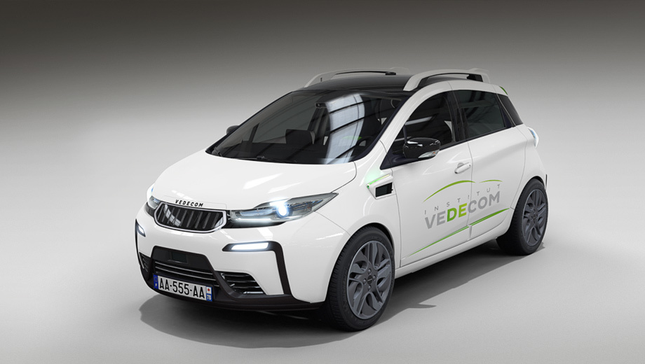 Renault zoe. В качестве прототипа беспилотника фирма Vedecom Tech с 2015 года использует перелицованный и серьёзно модернизированный электрокар Renault Zoe со своими шильдиками. Заметим, что наряду с Renault партнёром по проекту является группа PSA (марка Peugeot).