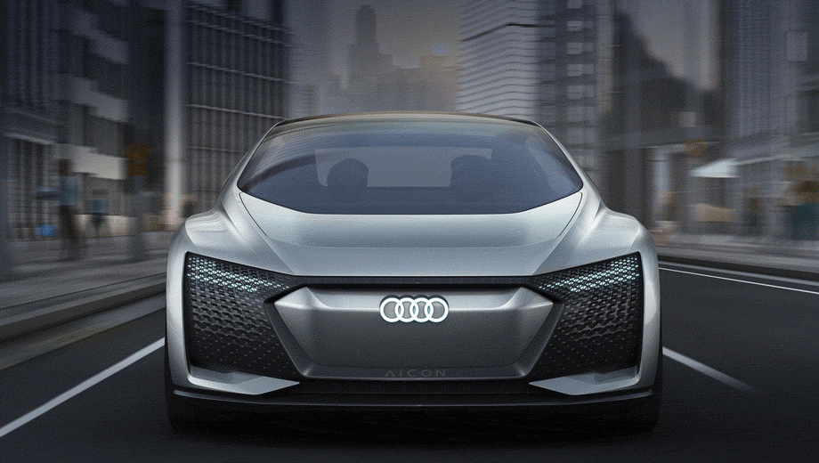 Audi aicon,Audi concept. Не зря пару лет назад компания Audi открыла целый центр компетенции по свету. Шутки про известного поставщика фар — в сторону. У Audi полно своих проектов. Вся наружная оптика в Эйконе — это светодиодные экраны, состоящие из 600 объёмных треугольных пикселей с произвольно изменяемым цветом.