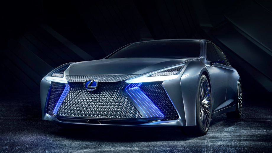 Lexus ls+,Lexus concept,Lexus ls. Если судить по концепту Lexus LS+, выставленном на Токийском автосалоне 2017 года, у серийного одноимённого седана инженеры оптимизируют охлаждение двигателя и аэродинамику кузова.