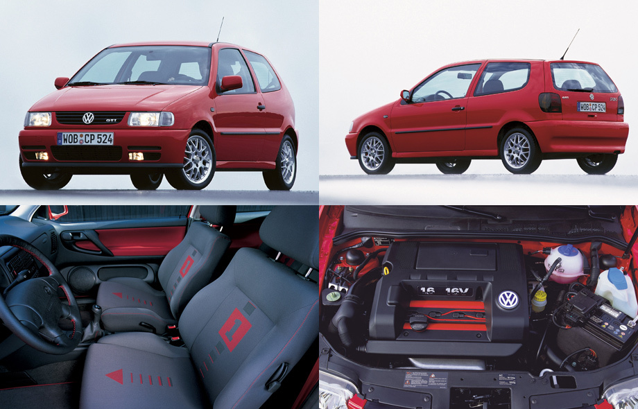 Хэтчу Polo GTI отрядили оригинальные бамперы, решётку радиатора, накладки на пороги и 15-дюймовые колёса BBS. Также в списке оснащения значились фронтальные подушки безопасности, антиблокировочная система, климат-контроль, кожаная отделка руля и рычага коробки передач с прострочкой красными нитками.