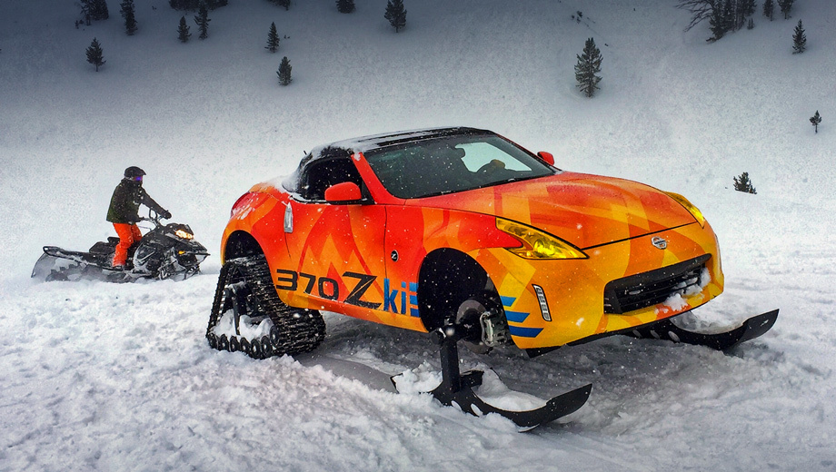 nissan 370z на гусеницах