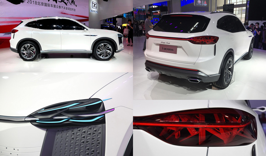             Массивные выхлопные патрубки вызывают диссонанс, потому что закрытая фальшрадиаторная решётка характерна для электромобилей. Похоже, создатели сами не определились, чем питается Zotye i-across.
