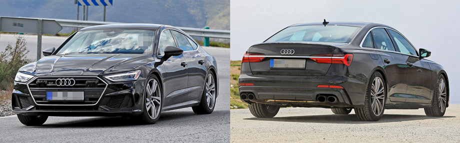             Audi S6 и S7 предстанут в традиционном для себя образе волка в овечьей шкуре. Дизайнеры поддержат характер автомобилей передними бамперами с увеличенными воздухозаборниками, четырьмя выпускными патрубками и легкосплавными колёсами на 19 или 20 дюймов.
