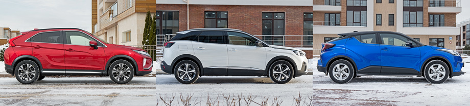             У Mitsubishi и Peugeot ― 18-сантиметровый клиренс и металлическая защита силовых агрегатов. Но повредить посеребрённые вставки бамперов проще простого. У Тойоты эти детали входят только в дизайн-пакеты, однако «губа» торчит низко и далеко. Просвет в 15 см несерьёзен.
