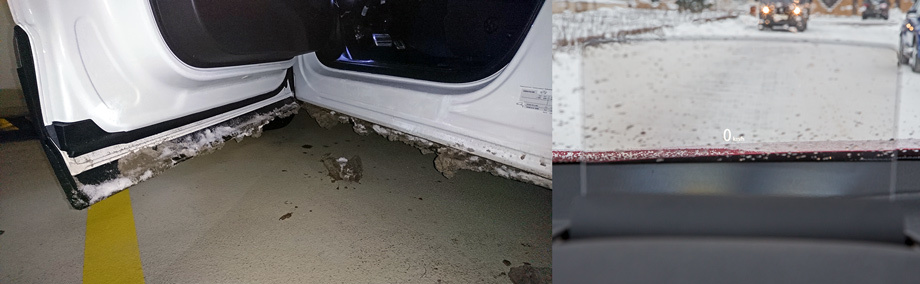             Как испортить хорошую идею: дверь в Peugeot прикрывает порог, но не имеет нижнего уплотнителя и пачкается. Выдвижному проектору Mitsubishi не хватает диапазона регулировки для высокого водителя и информационного наполнения.
