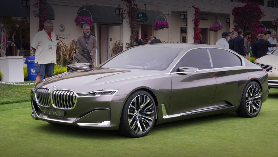 Bmw 9. Прообразом «девятки» с 2014 года считается концепт BMW Vision Future Luxury (на фото), показанный на Пекинском мотор-шоу. Автор дизайна Карим Хабиб сейчас работает в Infiniti.