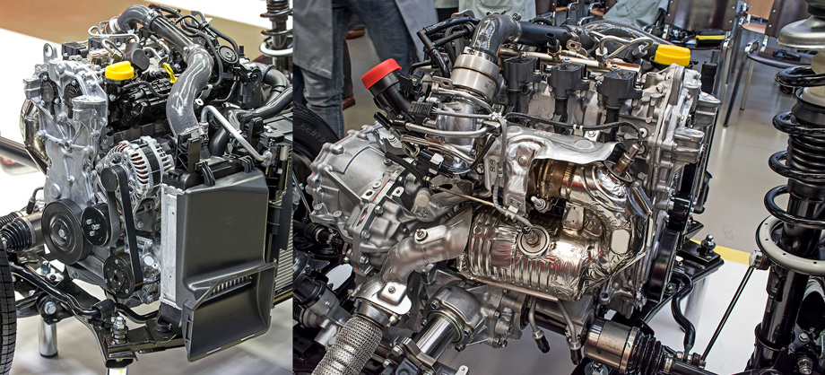             Турбомотор 1.33 (индексы альянса HR13 или H5Ht, у Даймлера — M282) ниже и легче двухлитрового атмосферника Дастера/Каптюра с чугунным блоком. На основе опыта европейской эксплуатации Renault утверждает, что оба двигателя одинаково надёжны. На TCe 150 не будет устанавливаться декоративная крышка. И так красиво — комментируют французы.
