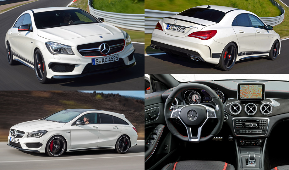             Внешне AMG-версии отличал оригинальный аэродинамический обвес. Салон выделялся прежде всего селектором трансмиссии на центральном тоннеле вместо подрулевого рычажка у обычных модификаций. К другим особенностям относились спортивный руль и анатомические кресла.
