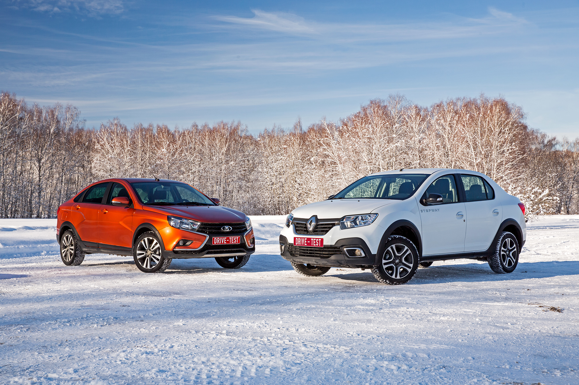 Буксуем на седанах Renault Logan Stepway и Lada Vesta Cross — ДРАЙВ