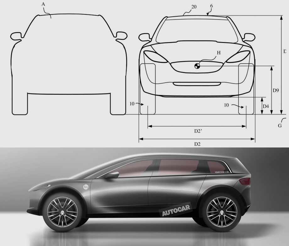 Чертеж tesla model 3