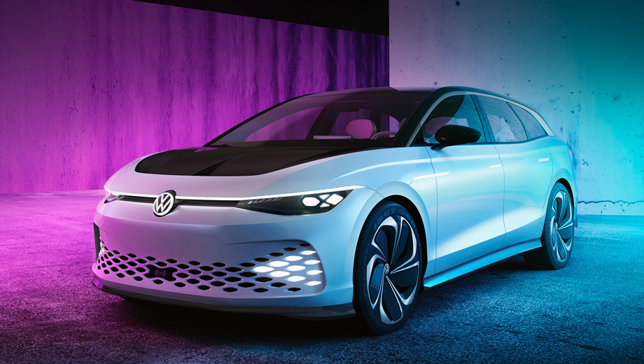 Volkswagen id space vizzion. Volkswagen относит ID. Space к «совершенно новому сегменту», в котором аэродинамический дизайн, свойственный дальнобойным автомобилям Gran Turismo, сочетается с простором кроссовера. Лицом ID. Space напоминает «восьмой» Golf, хотя производитель не проводит никаких параллелей.
