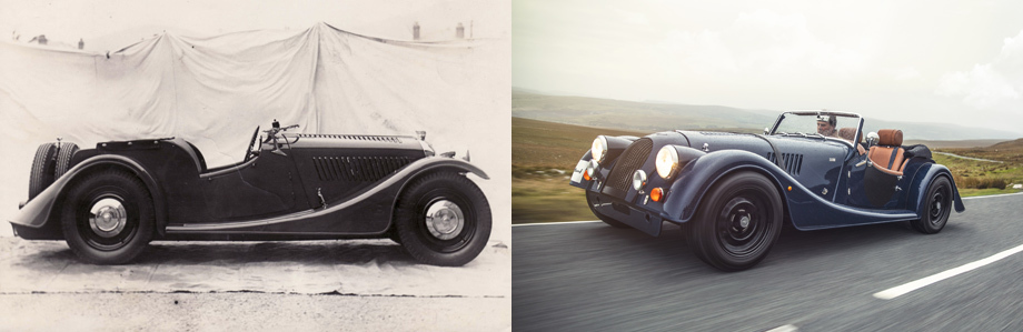 Родоначальник четырёхколёсных Морганов, модель 4-4 1936 года и современный родстер Morgan Plus 4. Последний оснащён моторами Ford Sigma 1.6 (111 л.с., 131 Н•м) и Ford Duratec GDI 2.0 (156 л.с., 201 Н•м). Оба совмещены с пятиступенчатой «механикой».