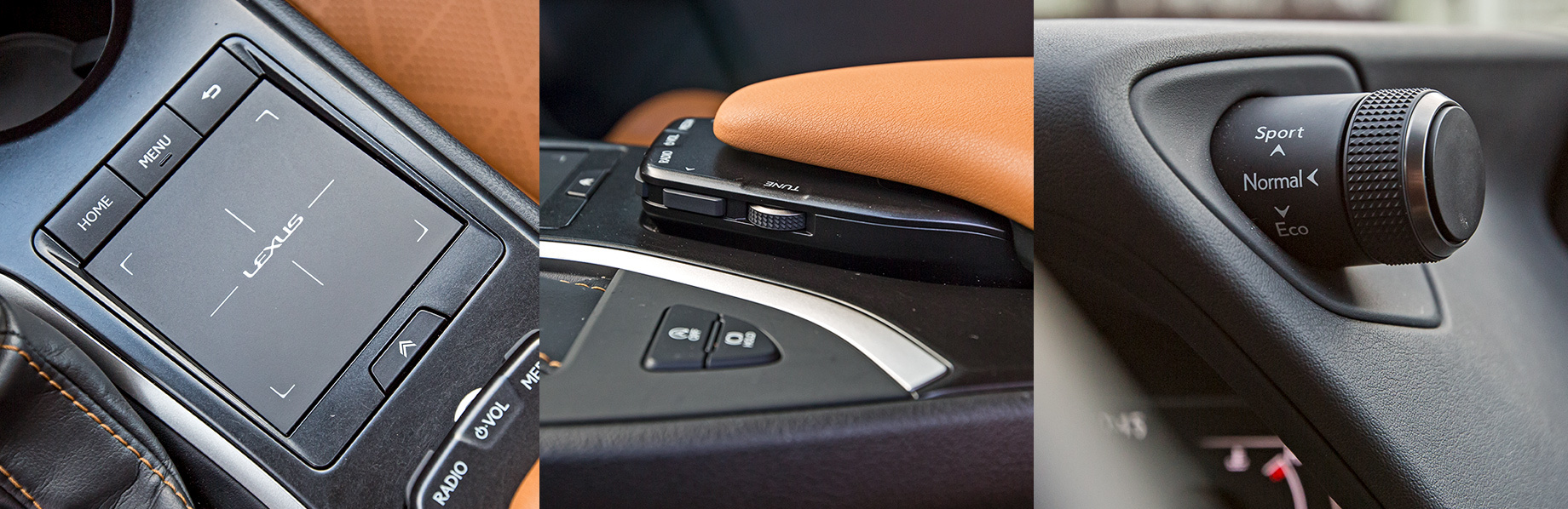             Часто критикуемый тачпад относится к неудобным решениям, а вот встроенный в подлокотник контроллер аудиосистемы нравится, хотя и требует привыкания. Из козырька приборной панели торчат «рожки» с ручками управления ездовыми режимами и системой стабилизации.
