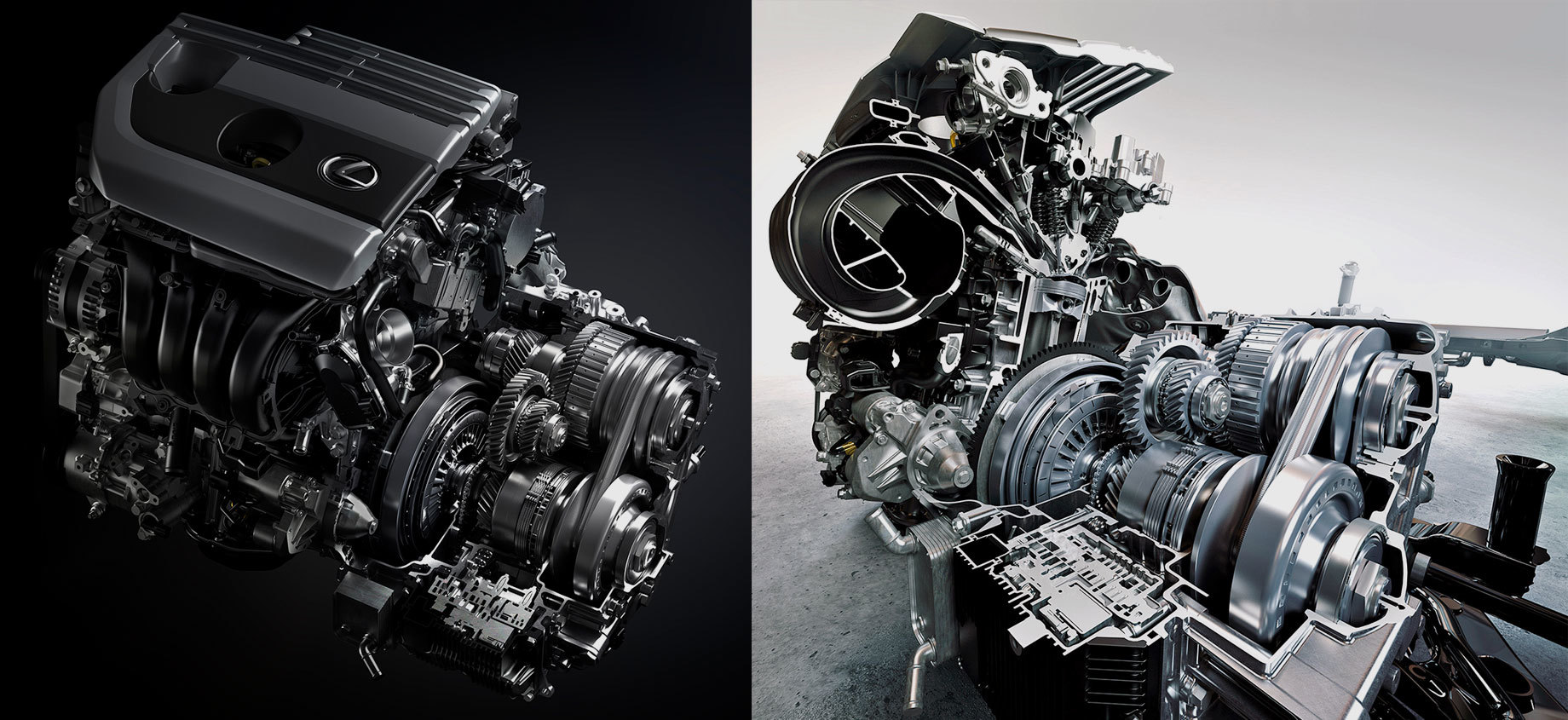             Двухлитровый двигатель M20A-FKS относится к новому семейству <a href="/e/BmRtAEAACBo" class="c-link">Dynamic Force</a>. Комбинированный впрыск топлива сочетается с высокой степенью сжатия 13:1 и способностью работать в цикле Аткинсона при небольших нагрузках. Фазовращателями оснащены оба распредвала, на впуске установлен электрический актуатор, а сёдла клапанов имеют лазерное плакирование. Для российского рынка он дефорсирован со 171 силы до 150. Помимо Лексуса UX этот мотор устанавливают также на новый <a href="/e/B5BQwEAABrk" class="c-link">RAV4</a>. Вариатор <a href="/e/BuInAEAAAMM" class="c-link">Direct Shift-CVT</a>, которым комплектуются двухлитровые кроссоверы, интересен наличием стартовой передачи вкупе с гидротрансформатором. На скорости 20-25 км/ч шестерни размыкаются и начинают работать шкивы. Таким образом, старт происходит интенсивнее и без нагрузки на ремень. Полезно это и на бездорожье, где коробка работает в неблагоприятных условиях.
