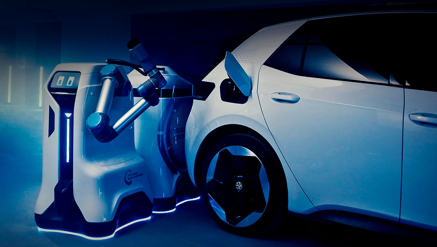 Volkswagen представил прототип зарядного робота